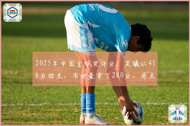 2025年中国金球奖评分：吴曦以416分称王，韦世豪拿下280分，蒋光太获得218分